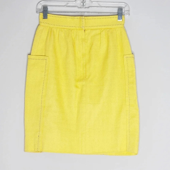 Anthropologie Cartonnier Yellow Tweed Skirt 0 - Picture 2 of 4